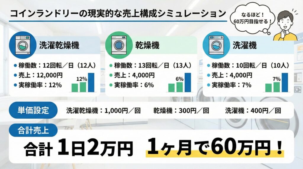 コインランドリーの売上構成